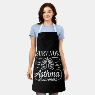 Asthma Survivor Floral Lungs Awareness Support Apron