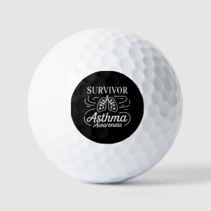 Asthma Survivor Floral Lungs Awareness Support Golf Balls