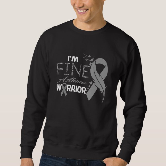 Asthma Warrior I'm Fine Feather Sweatshirt (Front)