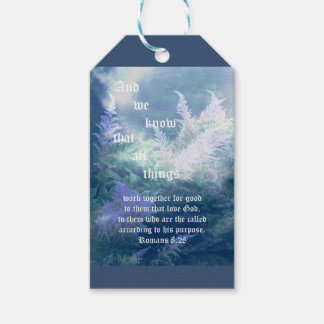 Astilbe Blue Mist Romans 8:28 Gift Tags