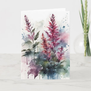 Astilbe - Watercolor flowers Card