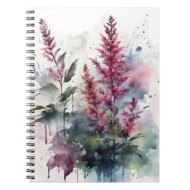 Astilbe - Watercolor flowers Notebook (Front)