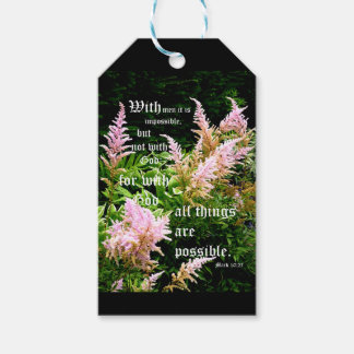 Astilbe with Mark 10:27 Gift Tags