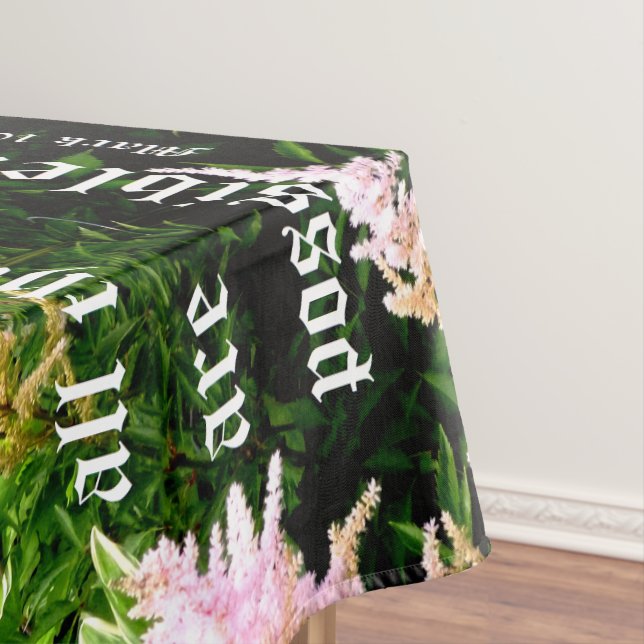 Astilbe with Mark 10:27 Tablecloth (In Situ)
