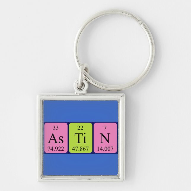 Astin periodic table name keyring (Front)