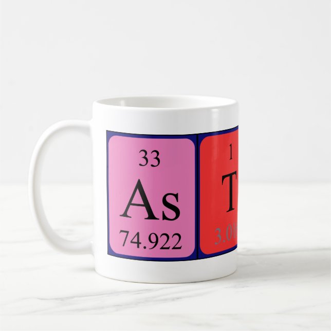 Astin periodic table name mug (Left)