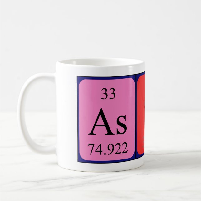 Astin periodic table name mug (Left)