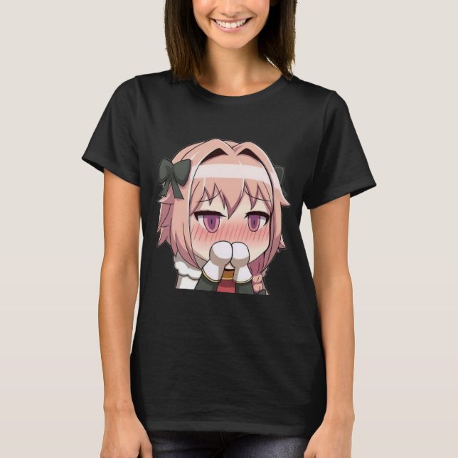 Astolfo Anime Discord Emoji Art T-Shirt (Front)