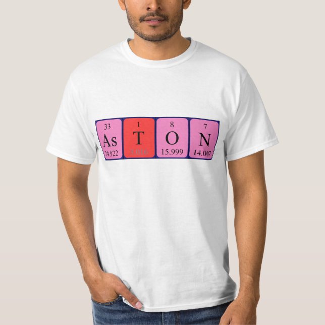 Aston periodic table name shirt (Front)