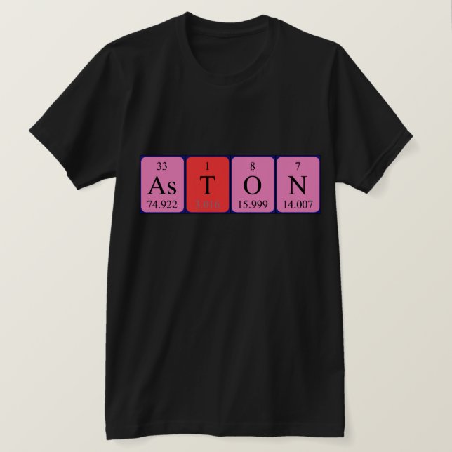 Aston periodic table name shirt (Design Front)