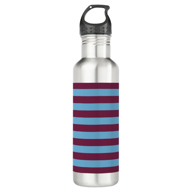 Aston Villa stripes football club colours premier  710 Ml Water Bottle (Front)