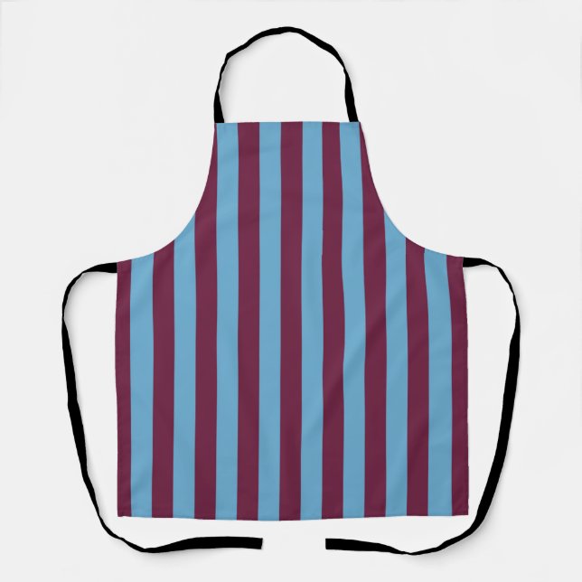 Aston Villa stripes football club colours premier  Apron (Front)