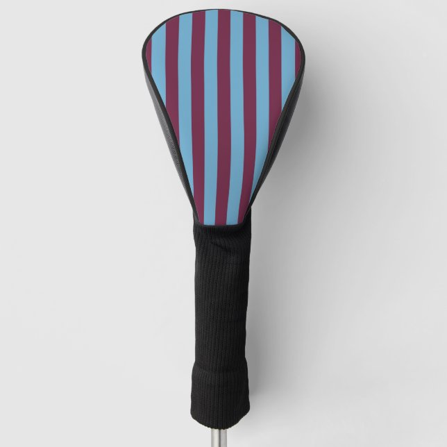 Aston Villa stripes football club colours premier  Golf Head Cover (Front)