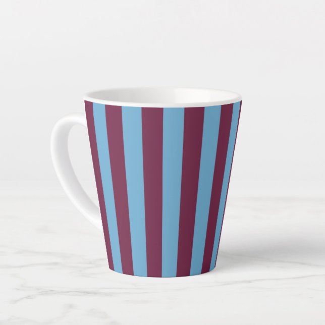 Aston Villa stripes football club colours premier  Latte Mug (Left Angle)