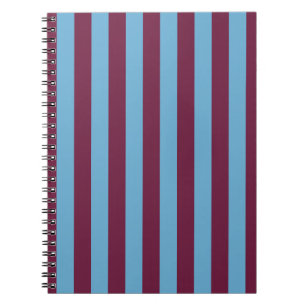 Aston Villa stripes football club colours premier Notebook