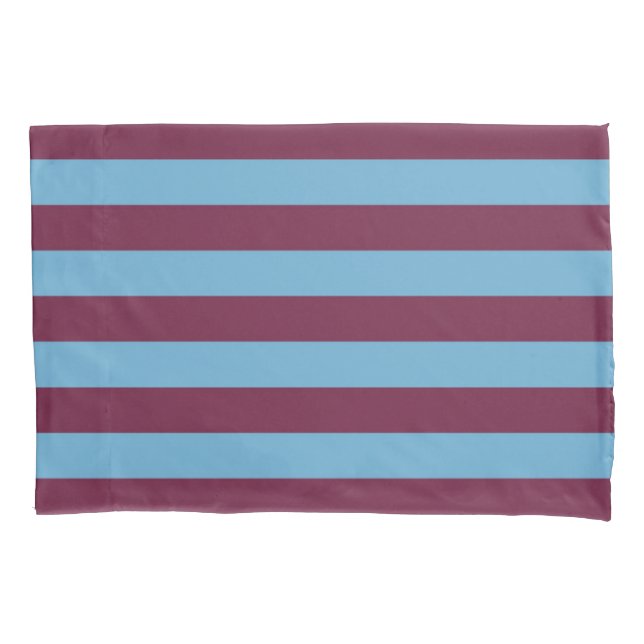 Aston Villa stripes football club colours premier  Pillowcase (Front)