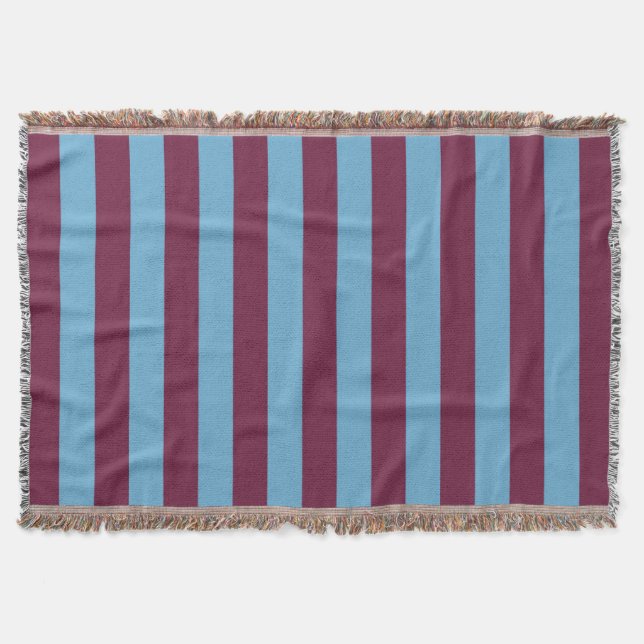 Aston Villa stripes football club colours premier  Throw Blanket (Front)