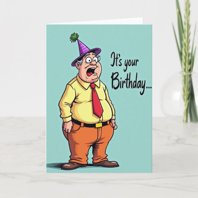 Astonished Birthday Man Card (Front)