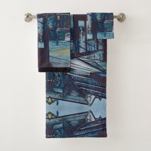 Astor Place Aborigines, NYC Bath Towel Set