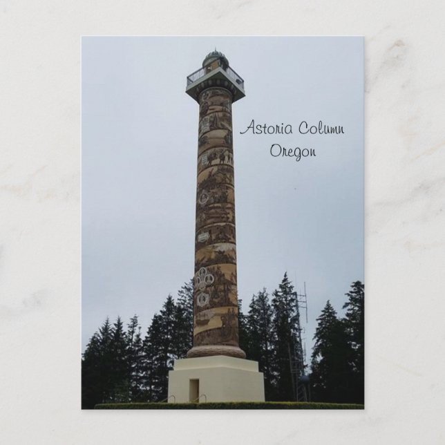 Astoria Column on the Oregon Coast Postcard (Front)