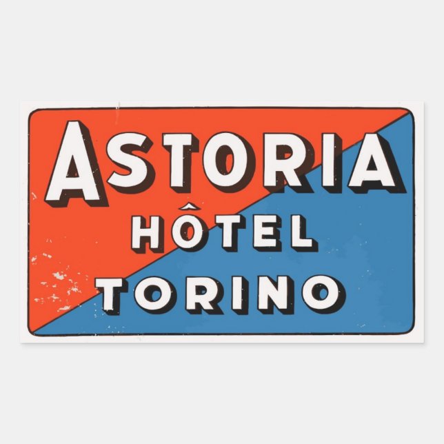Astoria Hotel (Torino - Italy) Rectangular Sticker (Front)