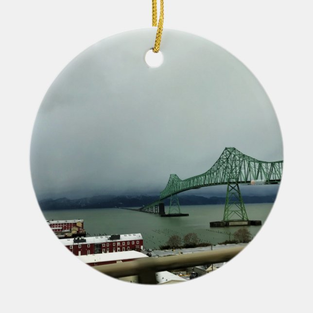Astoria-Megler Bridge, Astoria, Oregon Ceramic Ornament (Front)