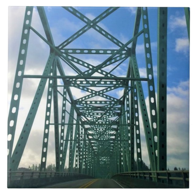 Astoria-Megler Bridge, Astoria, Oregon Ceramic Tile (Front)