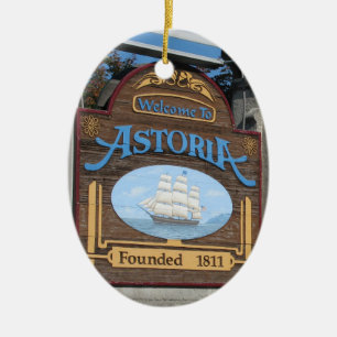 Astoria, Oregon Ceramic Tree Decoration