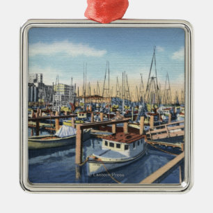 Astoria, Oregon - Fishing Fleet in Harbour Metal Ornament