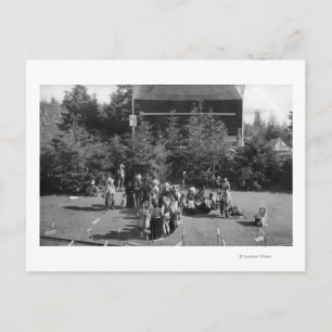 Astoria, Oregon Indian War Dance at Centennial Postcard