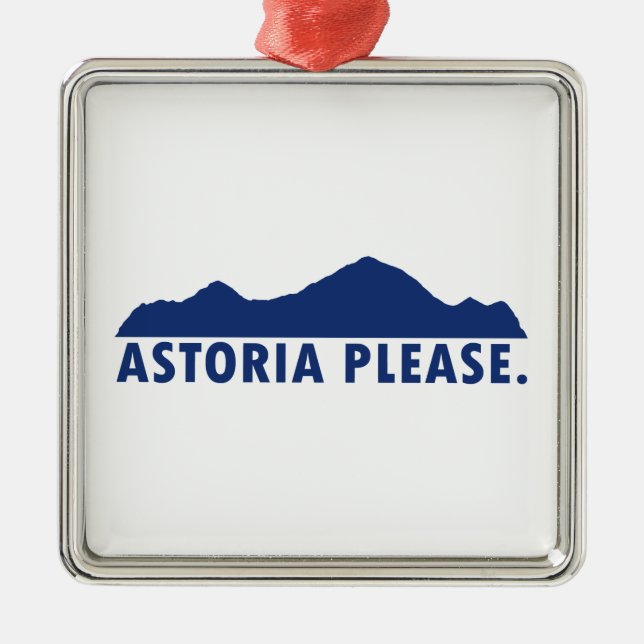 Astoria Oregon Please Metal Ornament (Front)