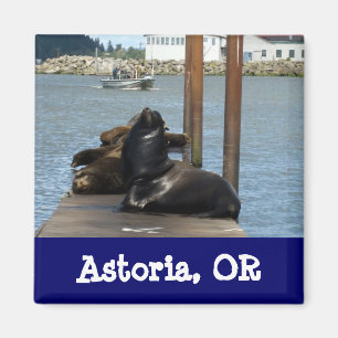 Astoria Oregon Sealions Magnet