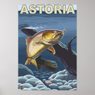 Astoria, OregonCutthroat Trout Cross-Section Poster