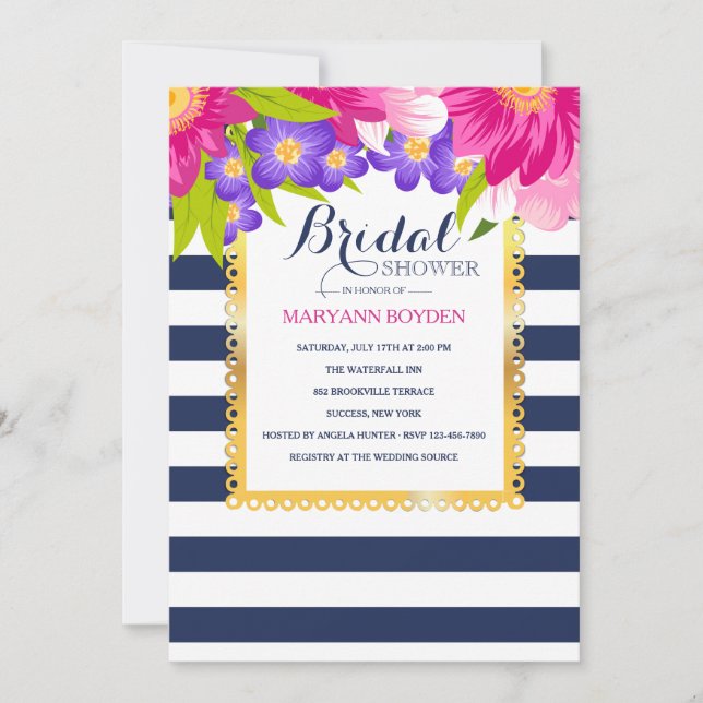 Astounding Floral Invitation (Front)