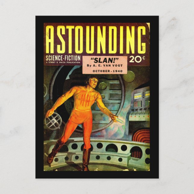 Astounding Science Fiction_ October 1940_Pulp Art Postcard (Front)