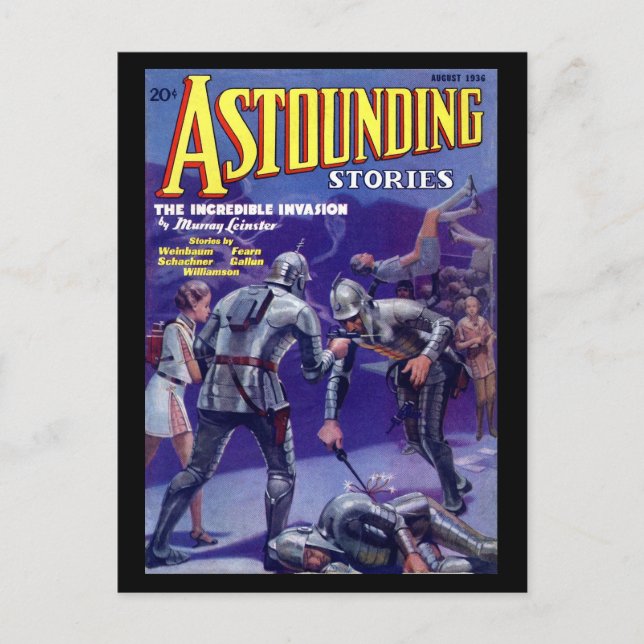 Astounding Stories - Aug 1936a_Pulp Art Postcard (Front)