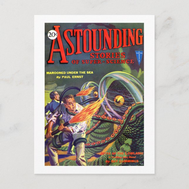 Astounding Stories of Super Science Fiction Postcard (Front)