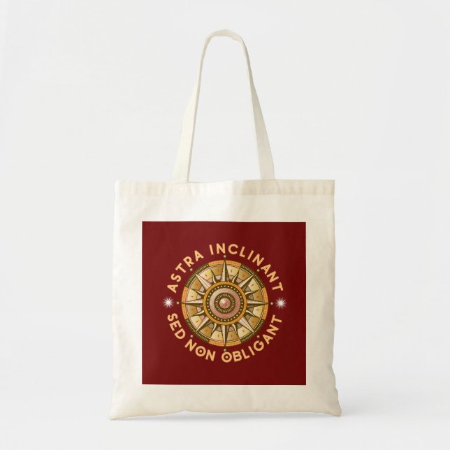 Astra inclinant, sed non obligant tote bag (Front)