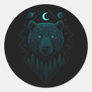 Astral Bear - Cosmic Strength Power Classic Round Sticker