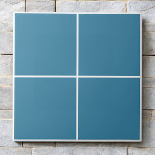Astral Blue Chequered Modern Monochrome Bold Ceramic Tile