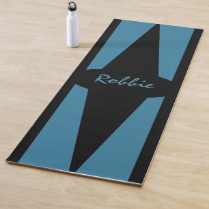Astral Blue with Distinct Black Accents Personal Yoga Mat