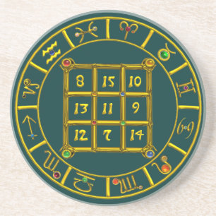 ASTRAL CODE / MAGIC SQUARE 33 ,green Coaster