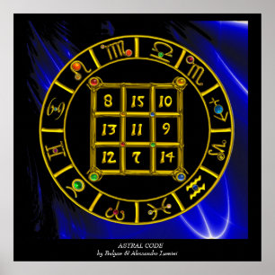 ASTRAL CODE,MAGIC SQUARE 33 Zodiac Astrology Chart