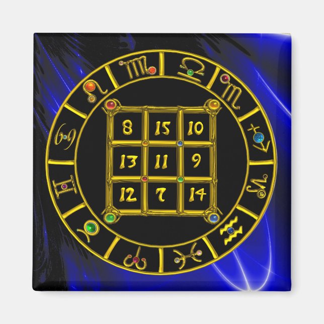 ASTRAL CODE,MAGIC SQUARE 33 Zodiac Astrology Chart Magnet (Front)