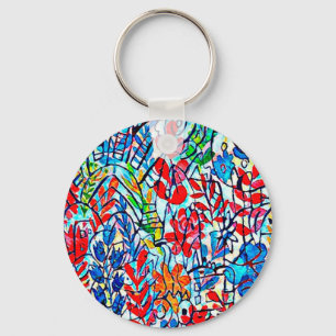 Astral floral key holder ring