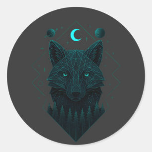 Astral Fox - Cosmic Clever Spirit Classic Round Sticker