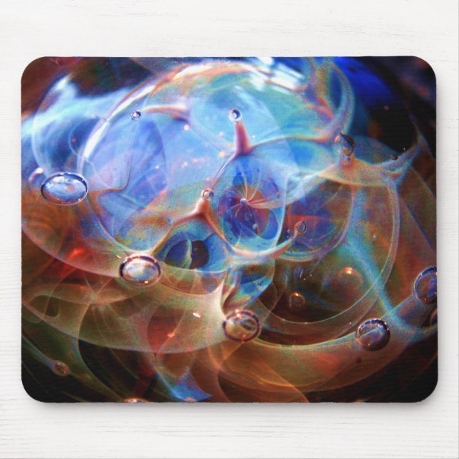 Astral Galaxy Orion's Belt Lampwork Glass Nebula Mouse Pad (Front)