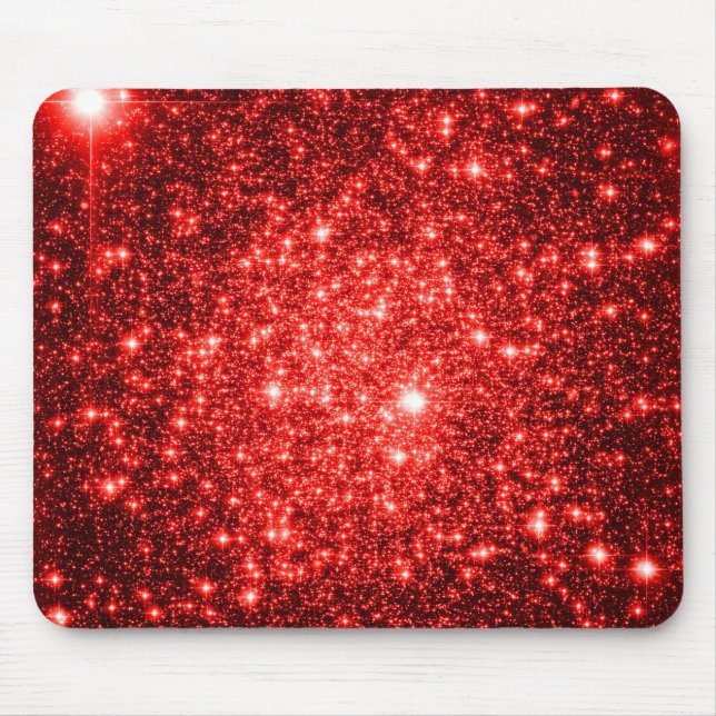astral glitter Red Mouse Pad (Front)