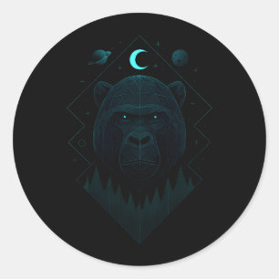 Astral Gorilla - Cosmic Primate Power Classic Round Sticker