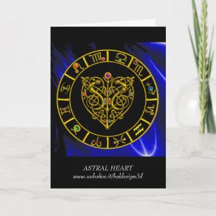 ASTRAL HEART Zodiac Birthday Card